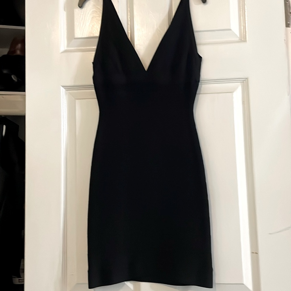 Herve Leger s(S) authentic number 00373813 Y2K bondage dress Black